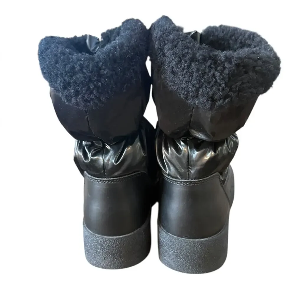 La Canadienne Eileen Genuine Shearling Lined Waterproof Black Boots EU40/US 9.5